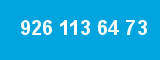 926 113 64 73 926 113 64 73